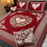 Fancy Velvet Bed Sheet Set - 4 Pieces  FVB 231